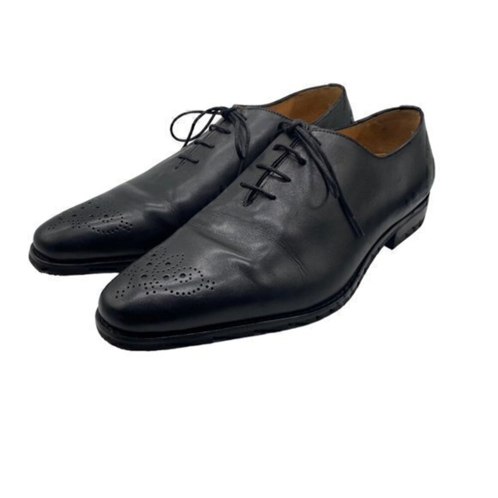 Dapper Mens Oxfords Dress Shoes Laser Cut Design Lace Up Black Leather Size 12?